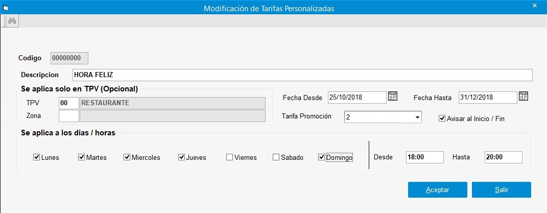 GestionTPVTarifasPersonalizadas