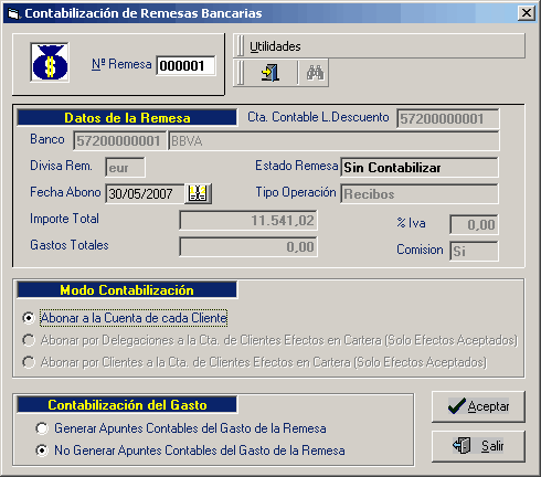 ContabilizarRemesa