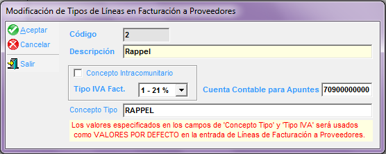 TiposLinea