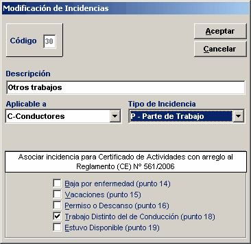 Incidencias