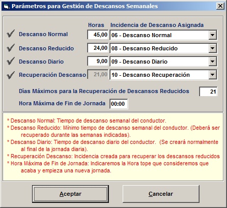 ParametrosDescansosSemanales