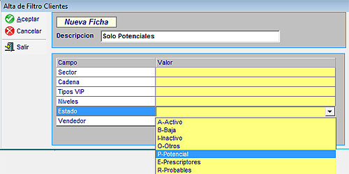 AltaFiltroClientes