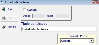 ListSectores