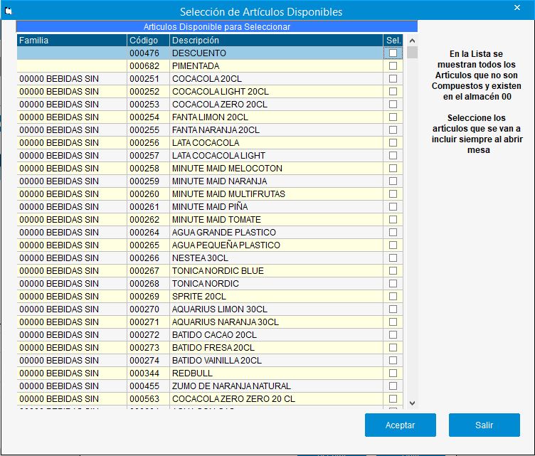 SeleccionArticulosDisponibles