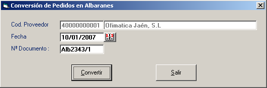 ConversionPedidoAlbaran