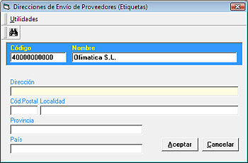 Proveedores-DireccionEnvio